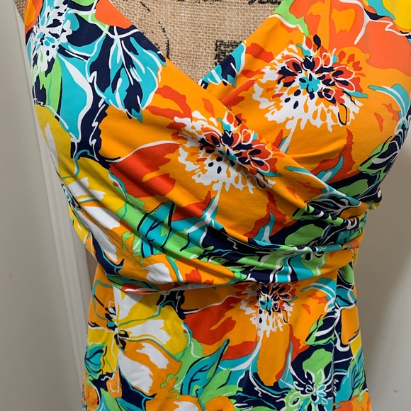 Lands End Women's Swimsuit Halter Tankini Top 8 - Picture 4 of 10